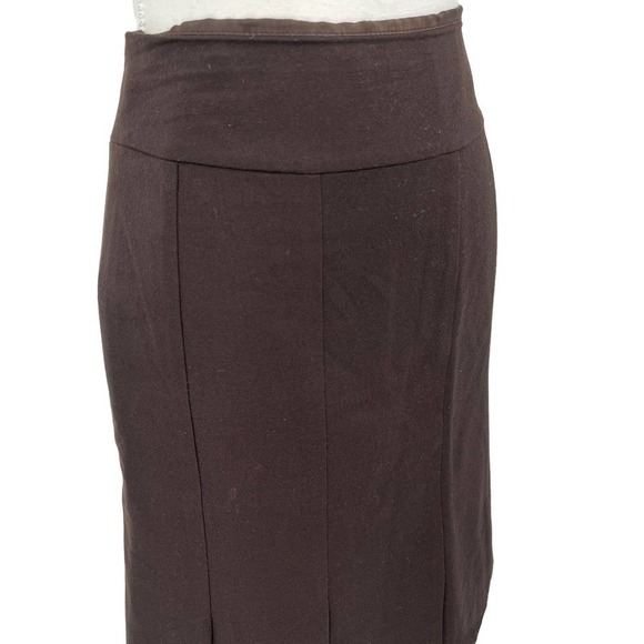 Vintage Y2K Ann Taylor Skirt Wool Cashmere Pleated Hem Brown 6 - Picture 3 of 7
